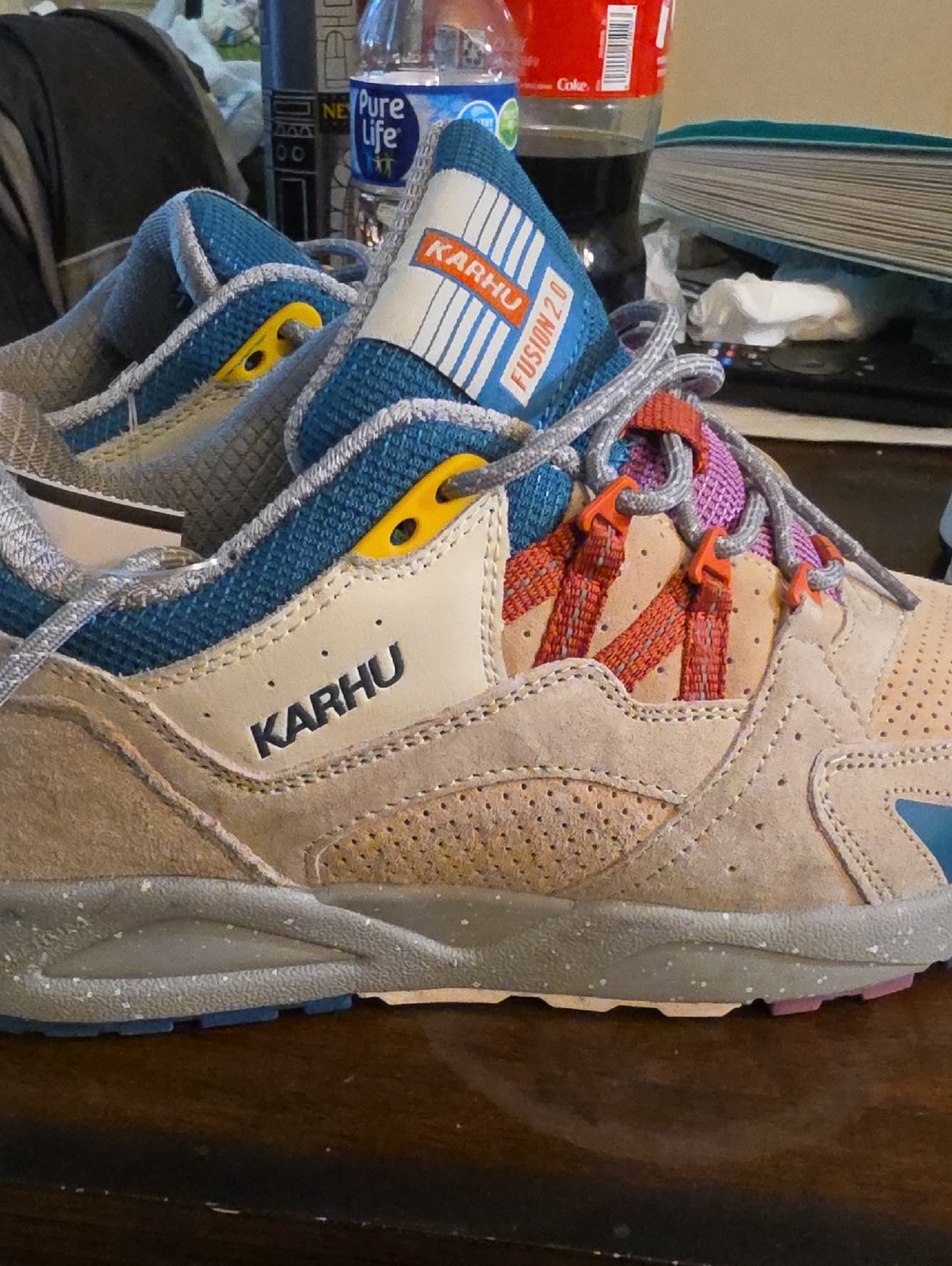 Karhu Men’s Beige & Blue Fusion 2.0 Suede Sneakers